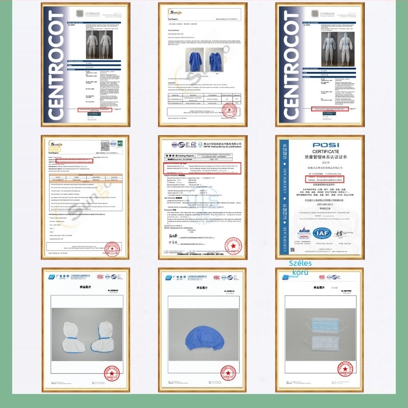 Egyszer használatos PP nem szőtt sapka, vastított kialakítás, por-, haj- és olaj-, festékálló védelem, modell RST-TM-ZB
