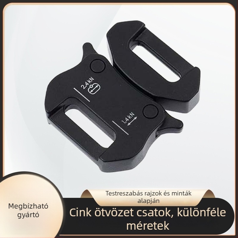 Tuowan cink ötvözet csat cipőkhöz, táskákhoz és taktikai övekhez | Gyors kioldás, kültéri használatra