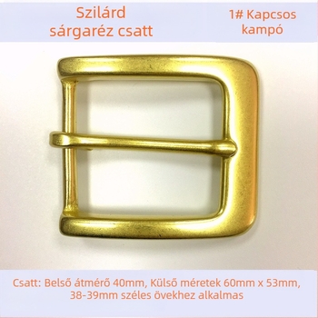 Csapszeges övcsat – réz, DIY öv kiegészítő, 2020 nyár