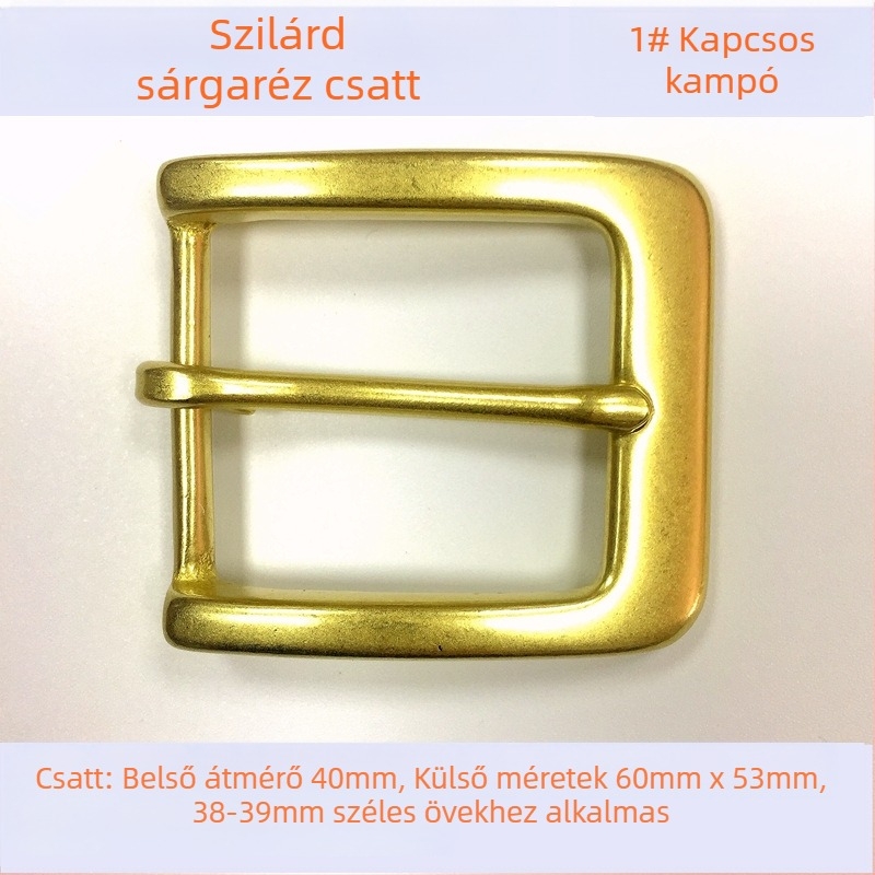 Csapszeges övcsat – réz, DIY öv kiegészítő, 2020 nyár