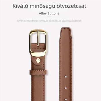 Női PU bőr öv rozsdamentes acél csattal, tűcsattal, szélesség 2–4 cm, 2024 ősz