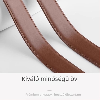 Női PU bőr öv rozsdamentes acél csattal, tűcsattal, szélesség 2–4 cm, 2024 ősz