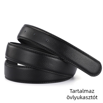 Férfi split bőr öv, ötvözet csat, fűzőzár, vékony szélesség 2 cm alatt, kézzel készített gyöngyök