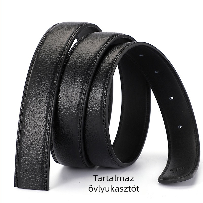 Férfi split bőr öv, ötvözet csat, fűzőzár, vékony szélesség 2 cm alatt, kézzel készített gyöngyök