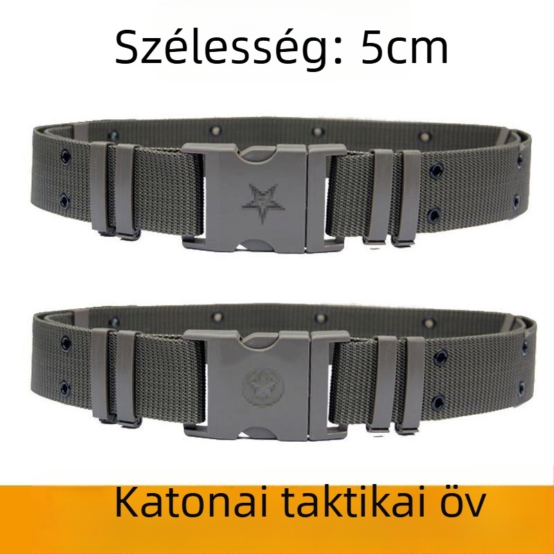 Vászon taktikai öv szőtt konstrukcióval és PVC csattal (Csat: PVC; Zárás mód: csat; Csomagolás: átlátszó zacskó)