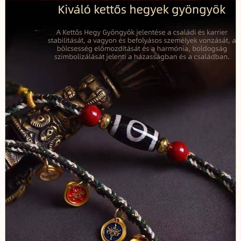 Pamut zsinóros nyaklánc etnikus stílussal, kézzel kötött, Thangka Buddha amulettel, Xuan shengyu márka, 2025 ősz