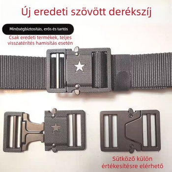 Due Nylon Taktikai Öv ötvözetből készült csattal, gombos zárás, levehető belső öv, 2025 tavasz