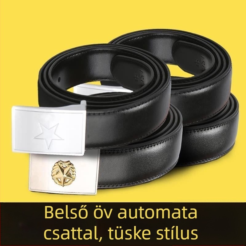Belső öv tűcsattal, kültéri taktikai használatra — műbőr, csat ötvözet, szélesség 2–4 cm