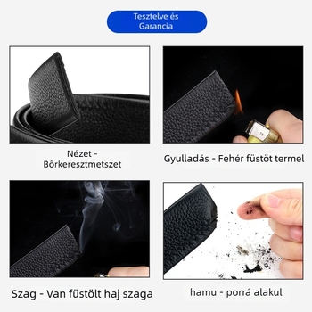 Férfi PU öv automata csattal, PU/utánzat bőr, Jacquard szövés, szélesség 2-4 cm