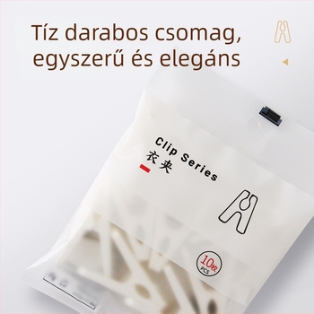 Ruhaszárító klipsz, PP műanyag, modell 001, 360 darabos csomagolás, többfunkciós fehérneműk, zoknik és ruhák számára, modern minimalista dizájn.