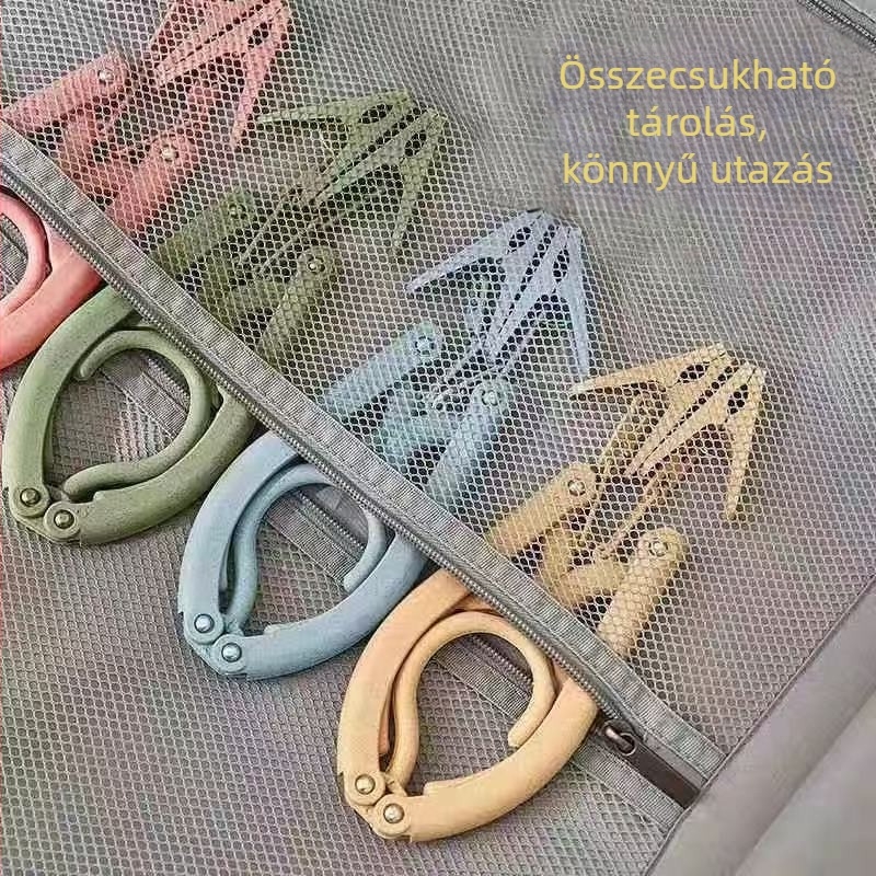 Összecsukható, hordozható ruhafogas klipekkel, teleszkópos ruhaszárító