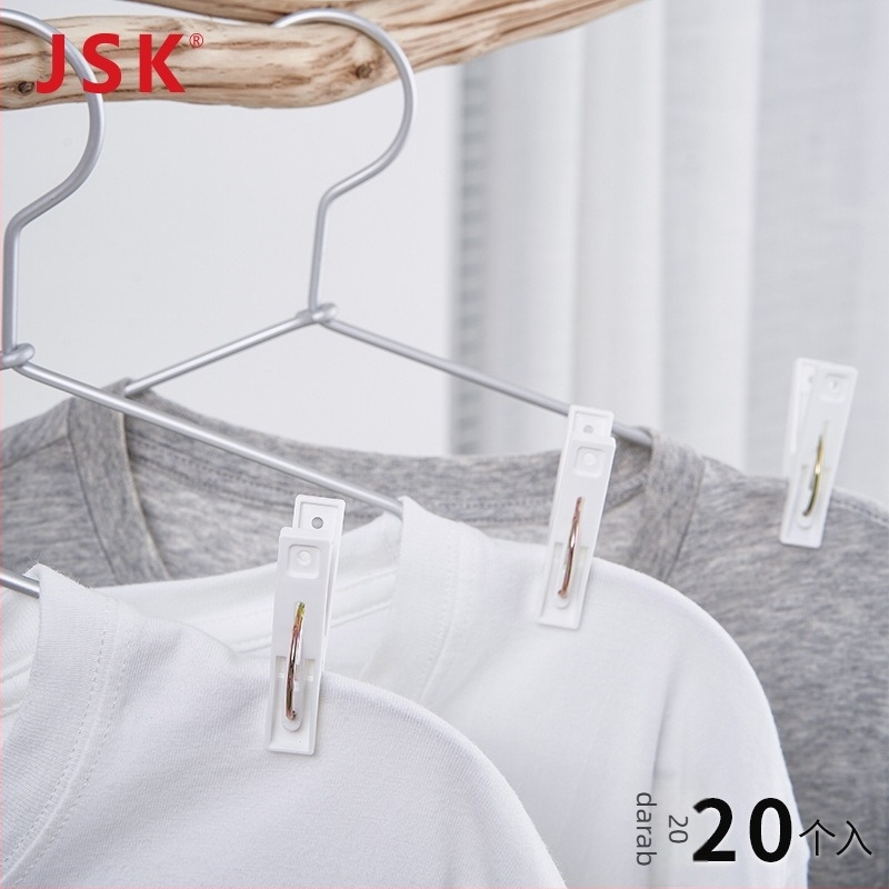 JSK ruhaszárító csipesz | Műanyag, modell 30001 | Fehérnemű, zokni, sál, nyakkendő számára | 120 darab