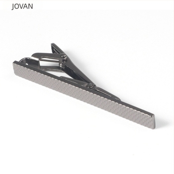 Réz nyakkendő-klip, síkfejű, minimalist design, stancolt felület, geometriai minta, K9 tisztaság