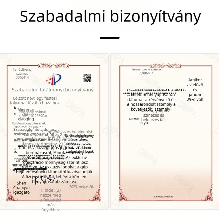 Poliészter varrószál, magas hőmérséklet-álló, rövid rostú, tűzálló, nagy sebességű