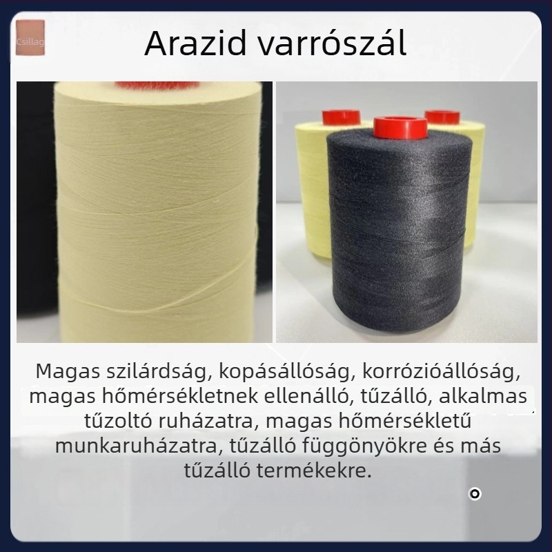 Three One aramid rövidszálas varrófonal – tűzálló, textilekhez és ruházathoz, Shenzhen