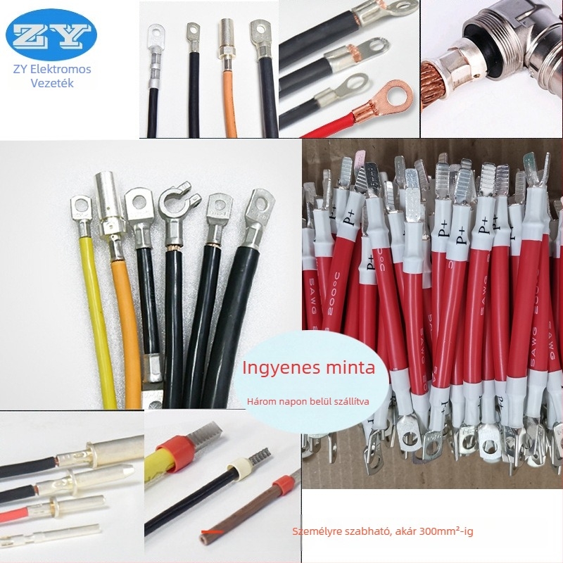 Elektron Jármű Akkumulátor Összekötő Kábel, ónnal bevont réz vezető, szilikon bevonattal, keresztmetszet 25 mm², 600V, 200°C