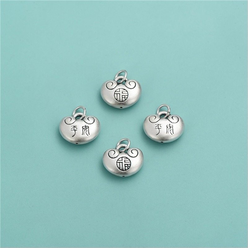 S999 Tiszta Ezüst 3D Szerencsés Zár Medál