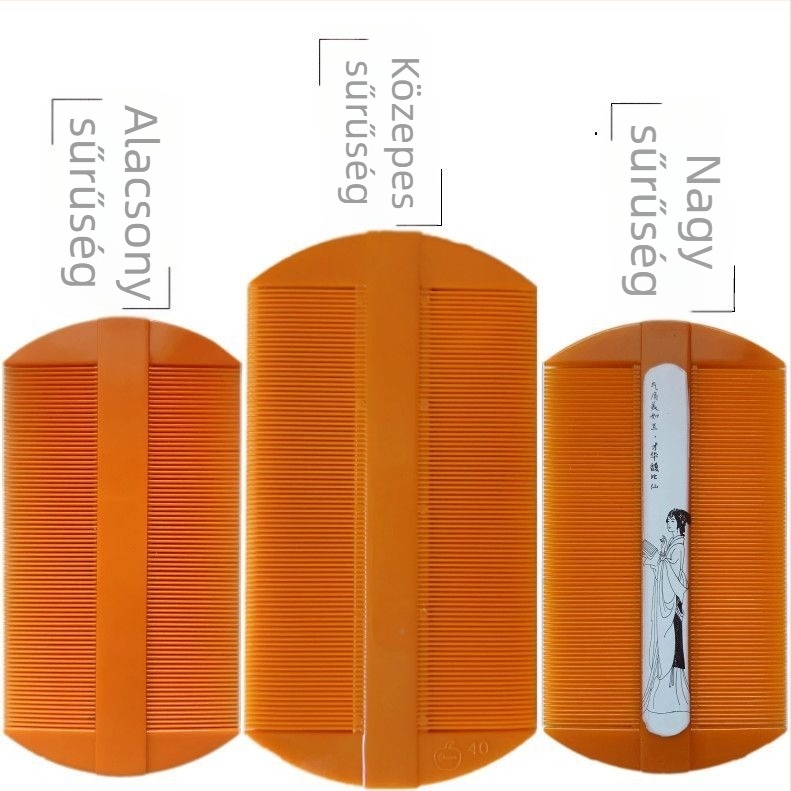 Kutyák szőrzetápolási fésű finom fogakkal a bolhák, bolhatojások és korpásodás eltávolításához (Műanyag; Márka: Unique; Nem importált; Kutyák számára)