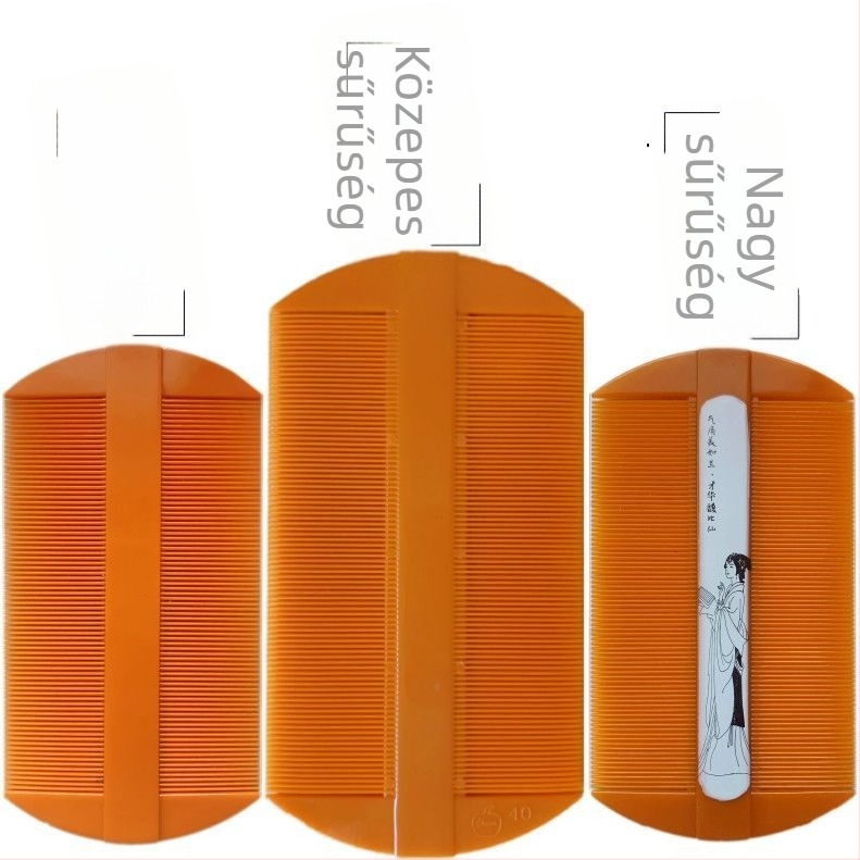 Kutyák szőrzetápolási fésű finom fogakkal a bolhák, bolhatojások és korpásodás eltávolításához (Műanyag; Márka: Unique; Nem importált; Kutyák számára)