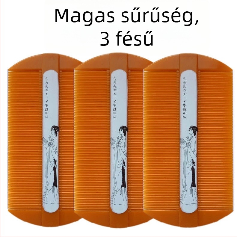 Kutyák szőrzetápolási fésű finom fogakkal a bolhák, bolhatojások és korpásodás eltávolításához (Műanyag; Márka: Unique; Nem importált; Kutyák számára)