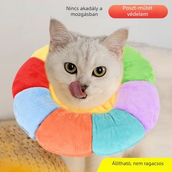 Macska nyakörv color-block mintával, PP pamut anyag, Insta stílus, macskáknak, minden évszakban