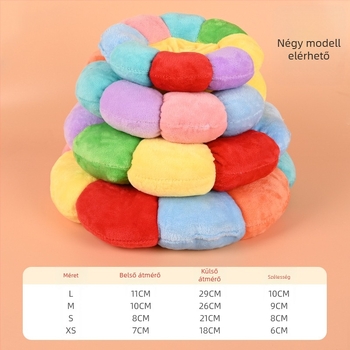 Macska nyakörv color-block mintával, PP pamut anyag, Insta stílus, macskáknak, minden évszakban
