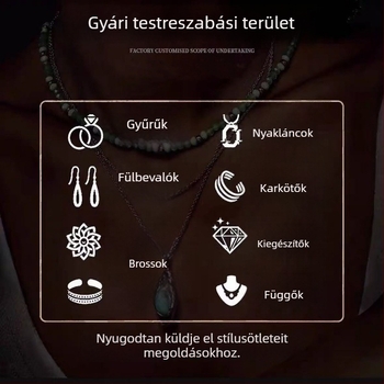 Réz nyaklánc személyre szabott gravírozott medállal, elektroplattázott felülettel, hagyományos lánc, 41-50 cm kerület, uniszex