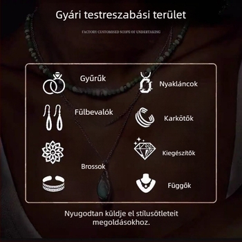 Réz nyaklánc személyre szabott gravírozott medállal, elektroplattázott felülettel, hagyományos lánc, 41-50 cm kerület, uniszex