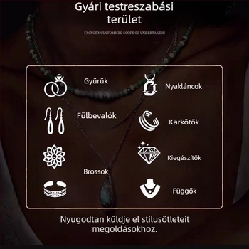 Réz nyaklánc személyre szabott gravírozott medállal, elektroplattázott felülettel, hagyományos lánc, 41-50 cm kerület, uniszex