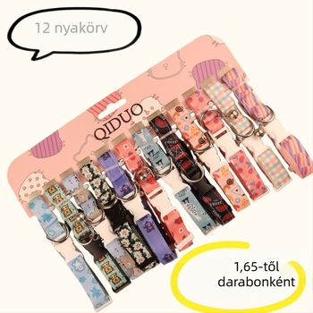 Rajzfilm mintás kisállat-hám, póráz és nyakörvek kutyáknak és macskáknak