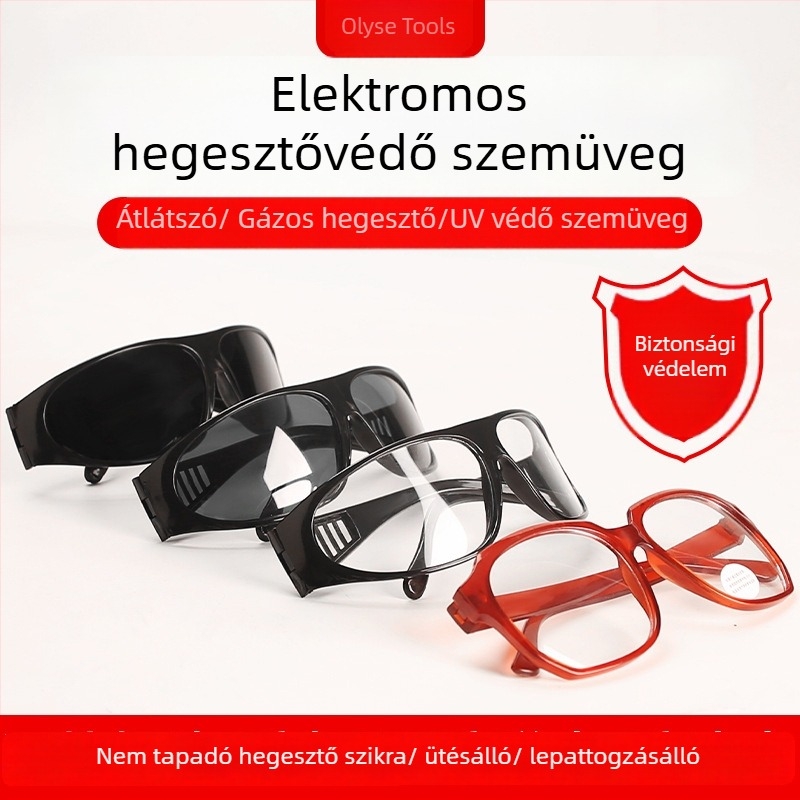 Gáz- és ívhegesztéshez védő szemüveg — PVC keret, 1,5 mm lencse, 99% fényáteresztés