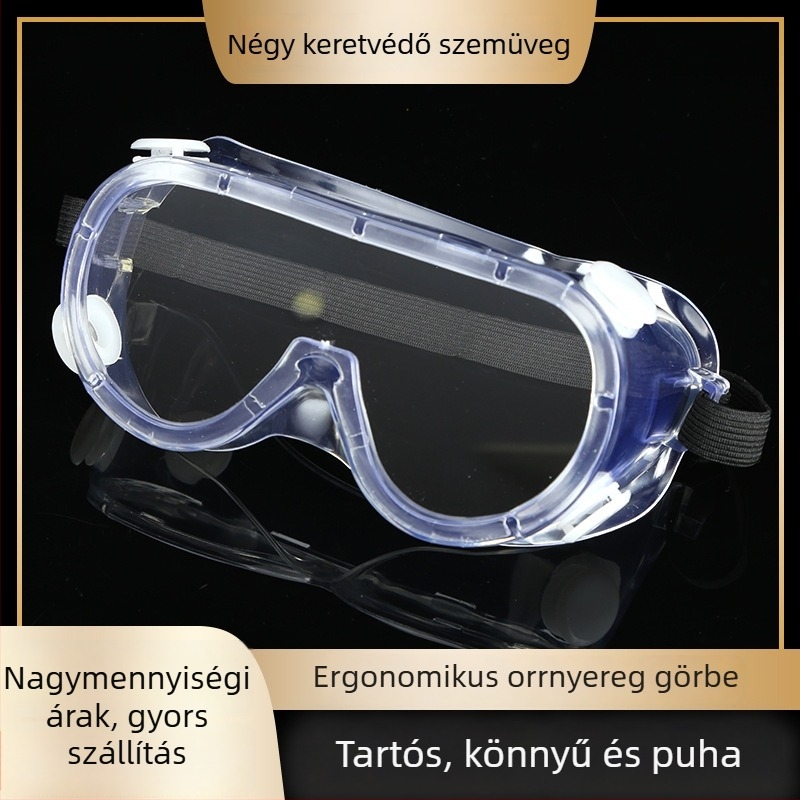 védő kerékpáros szemüveg, PC anyag, lencse 1,2 mm, szélvédett, por- és páramentes