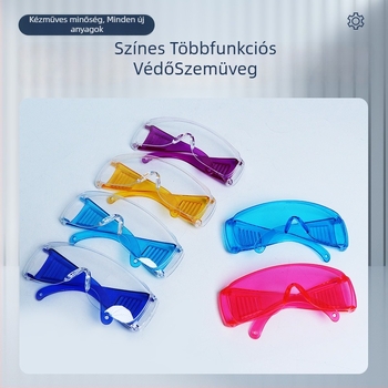 Átlátszó védőszemüveg cseppvédő, páramentesítő, ütésálló és szélálló, polikarbonát lencsével