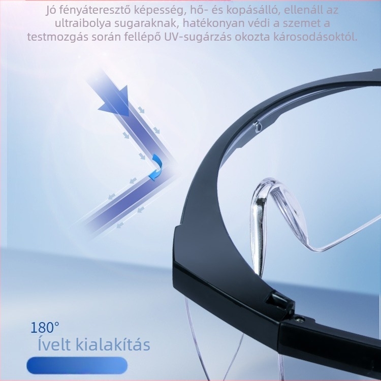 Shield SG-71003 védő szemüveg kerékpározáshoz – fröccsenés, csepp, por és szél elleni védelem, polikarbonát lencsék