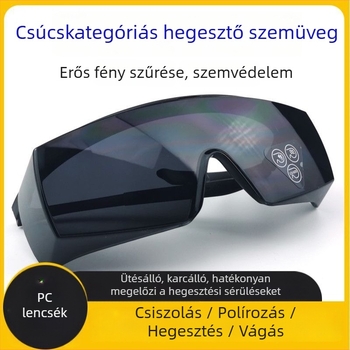 Hegesztővédő szemüveg UV védelemmel és ütésállósággal, megfelelő gáz- és ívhegesztéshez