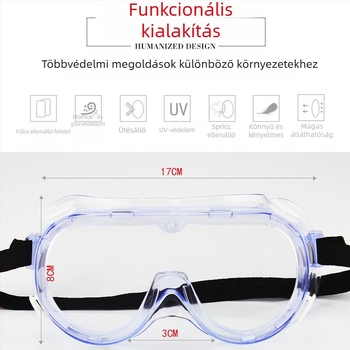 3M 1621af védőszemüveg anti párásodás, anti-kémiai anyagok, anti por, anti-ütés, UV védelem 99%