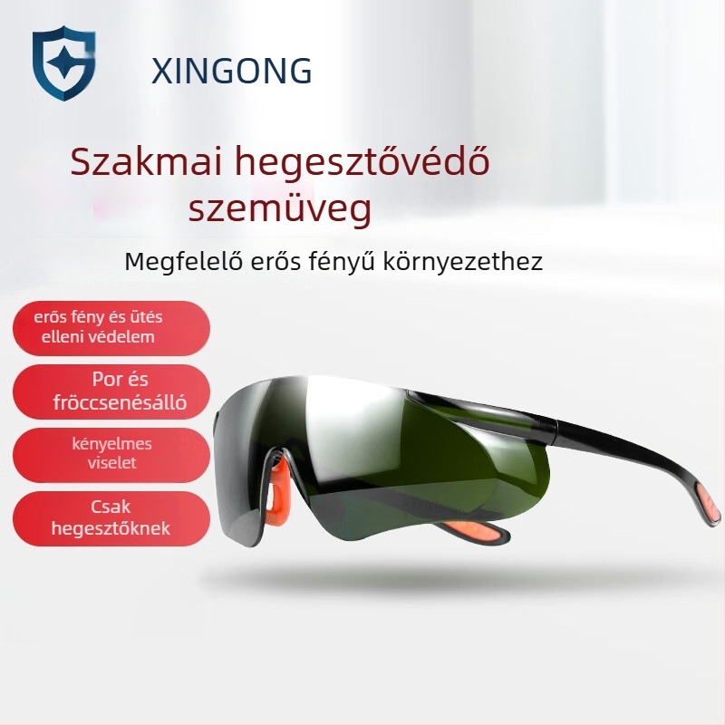 Hegesztő szemüveg, polikarbonát lencsékkel, vágásvédelmet, anti-glare és szemvédő funkcióval, ütésálló, modell XGY-9H
