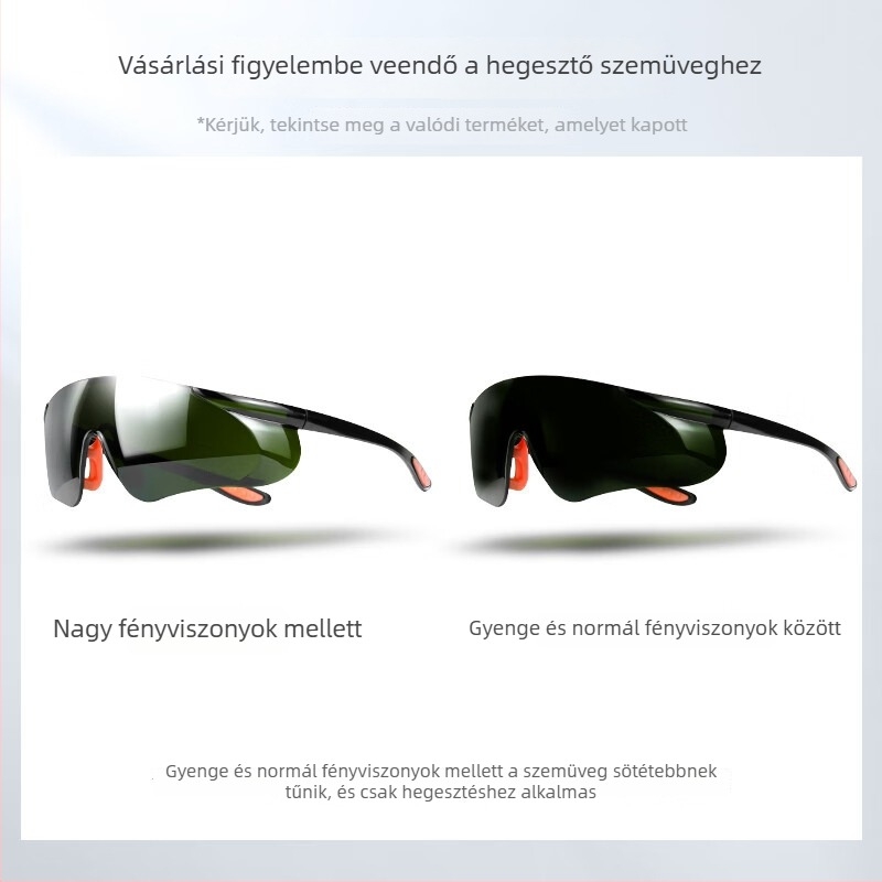 Hegesztő szemüveg, polikarbonát lencsékkel, vágásvédelmet, anti-glare és szemvédő funkcióval, ütésálló, modell XGY-9H