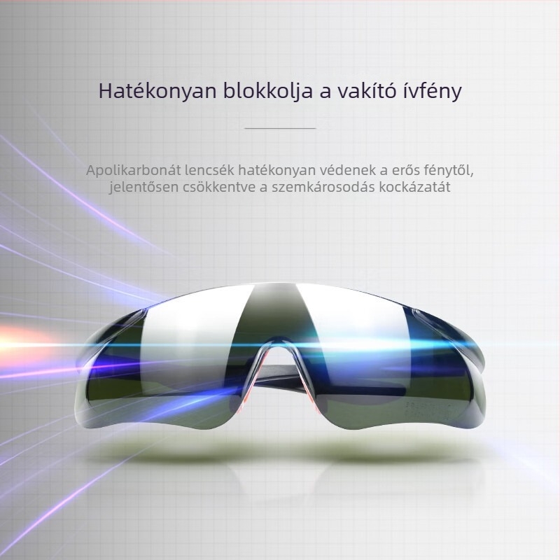 Hegesztő szemüveg, polikarbonát lencsékkel, vágásvédelmet, anti-glare és szemvédő funkcióval, ütésálló, modell XGY-9H