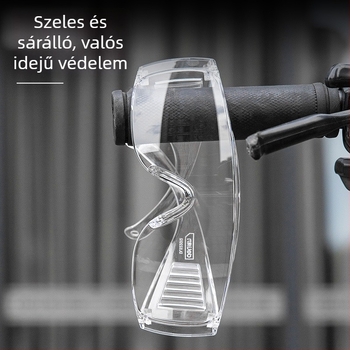 Munkavédelmi védőszemüveg – anti-splash, szél- és por elleni védelem, átlátszó lencsék, Munkavédelmi sorozat