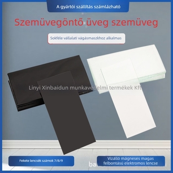 Szemüveglencse hegesztőmaszkhoz, üveg, 3 mm vastagságú, hegesztéshez, argon ívhegesztés és vágáshoz, UV-védelem