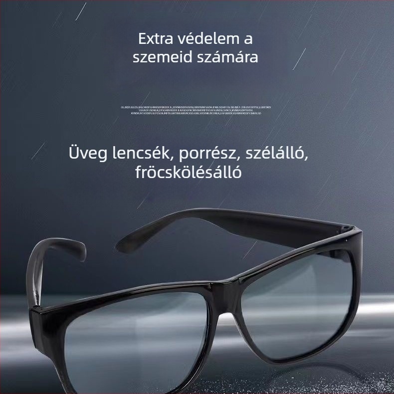 Hegesztővédő szemüveg átlátszó lencsékkel – por-, karcolás- és fröccsenés elleni védelem