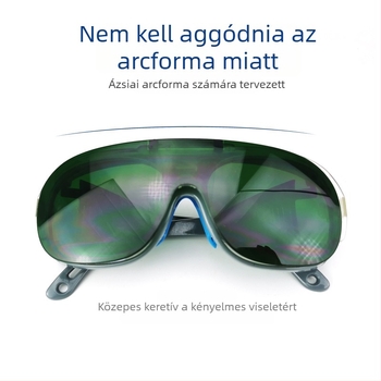 Hegesztő szemüveg, műanyag keret, levehető keret, 1,5 mm vastag lencse, anti‑reflektív és ütésálló