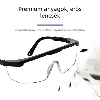 Védő kerékpáros szemüveg teleszkópos kerettel, modell L-902, típus 20213, anyag PC, védelem a fröccsenés, szél és por ellen