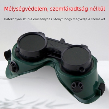 Automata árnyékolású hegesztő szemüveg – védő szemüveg elektromos és argon-ív hegesztéshez, PPT anyag, 2 mm lencse, ütésálló