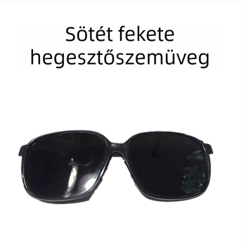 Fekete keretű varrásvédő szemüveg, lencsékkel, szélálló és ütésálló védőszemüveg, 98% fényáteresztés