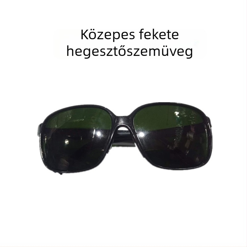 Fekete keretű varrásvédő szemüveg, lencsékkel, szélálló és ütésálló védőszemüveg, 98% fényáteresztés