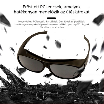 Hegesztő szemüveg állítható kerettel, PC lencsék, 2 mm vastagságú, 10%-os fényáteresztés, GB30863/EN207 megfelelés