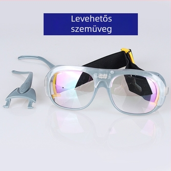 BX-3 Hegesztő szemüveg, PC anyagú, fejre szerelhető, könnyű, védő szemüveg hegesztéshez és UV-védelem