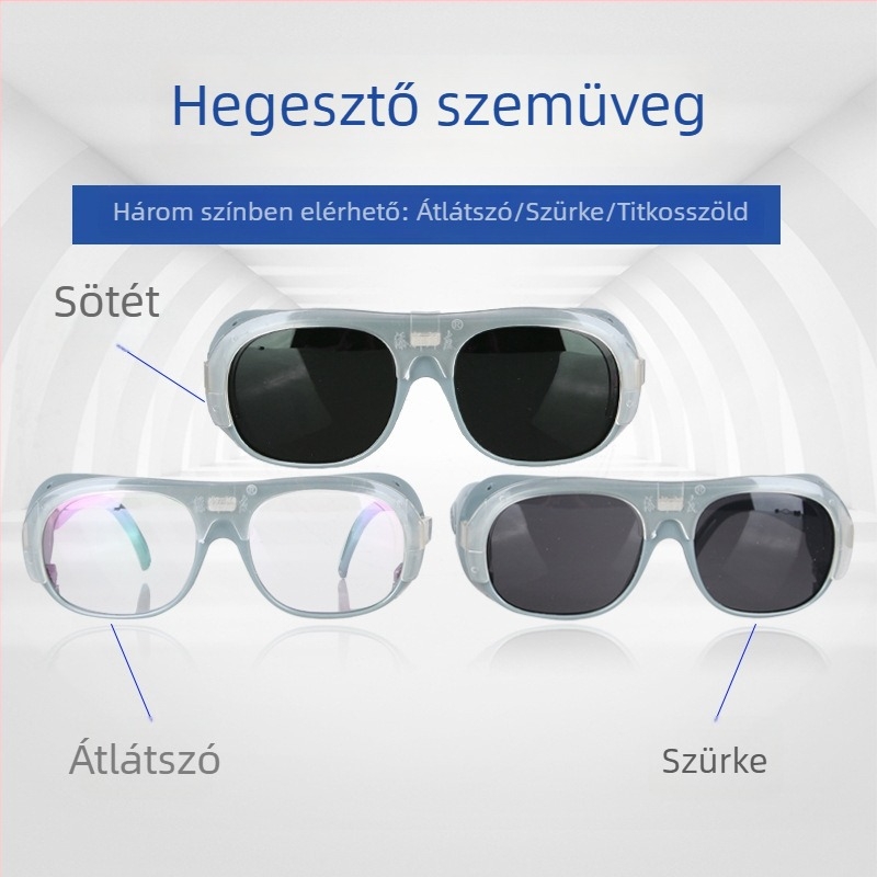 BX-3 Hegesztő szemüveg, PC anyagú, fejre szerelhető, könnyű, védő szemüveg hegesztéshez és UV-védelem